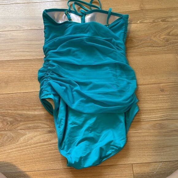 Lauren Ralph Lauren Blue One Piece Swimsuit size 8 - Picture 6 of 6